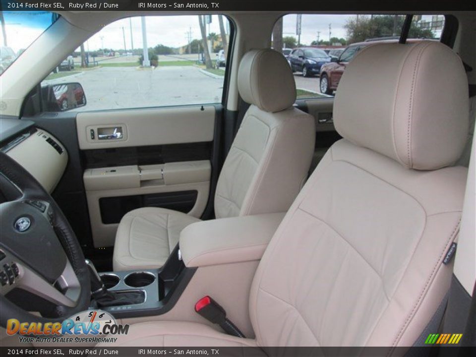 2014 Ford Flex SEL Ruby Red / Dune Photo #24