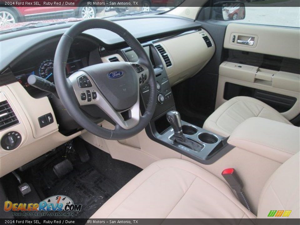 2014 Ford Flex SEL Ruby Red / Dune Photo #25