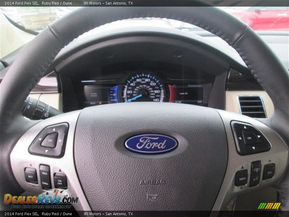 2014 Ford Flex SEL Ruby Red / Dune Photo #28