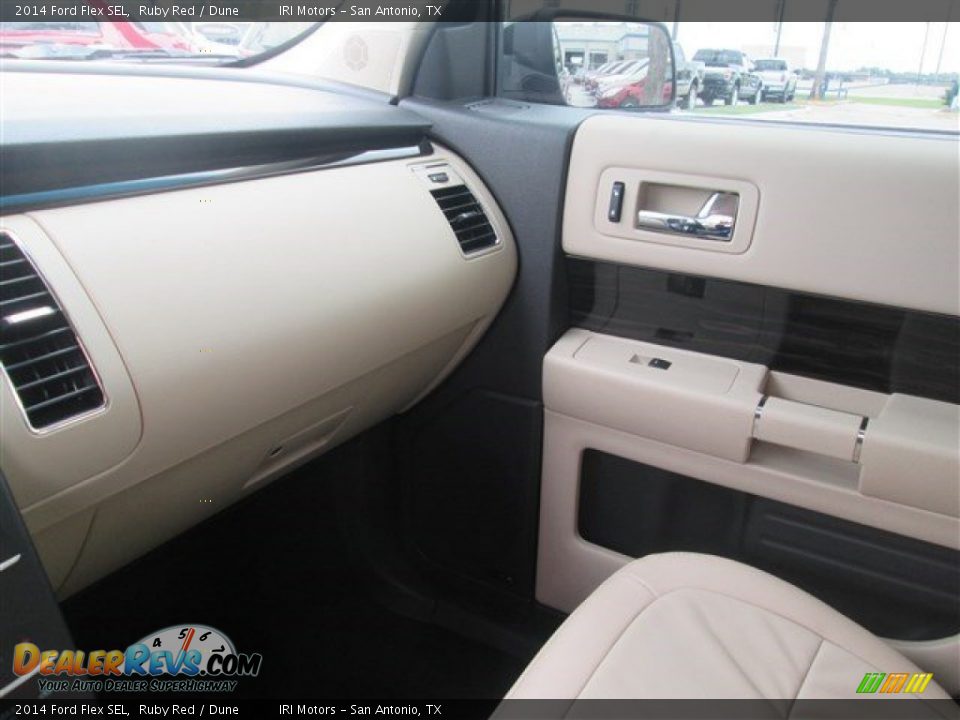 2014 Ford Flex SEL Ruby Red / Dune Photo #34