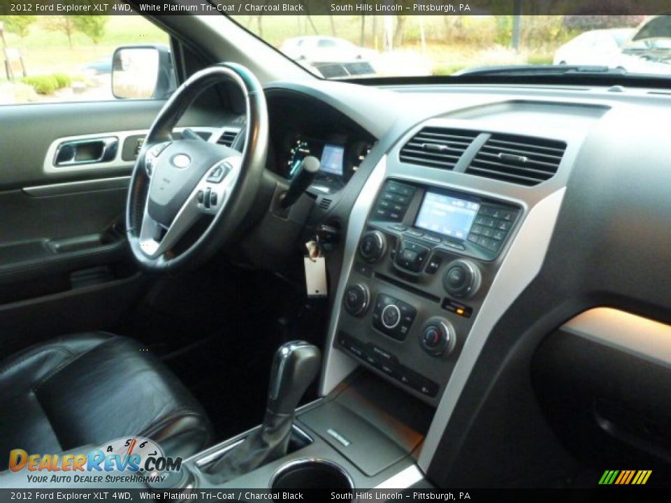 2012 Ford Explorer XLT 4WD White Platinum Tri-Coat / Charcoal Black Photo #8