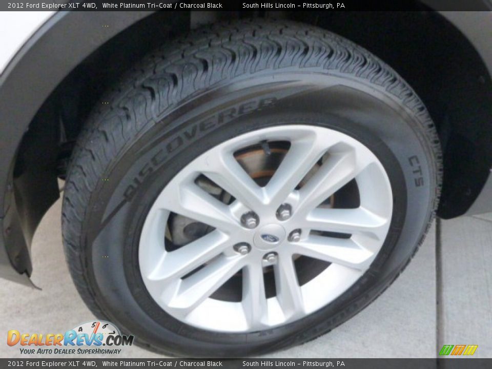 2012 Ford Explorer XLT 4WD White Platinum Tri-Coat / Charcoal Black Photo #12