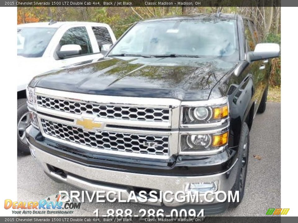 2015 Chevrolet Silverado 1500 LTZ Double Cab 4x4 Black / Jet Black Photo #1