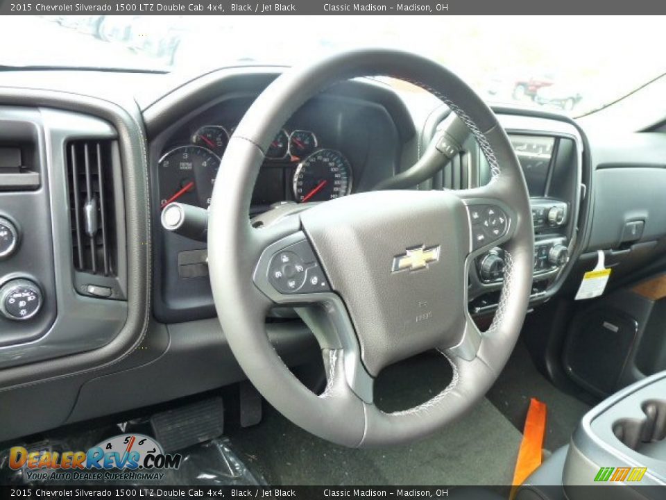 2015 Chevrolet Silverado 1500 LTZ Double Cab 4x4 Black / Jet Black Photo #6