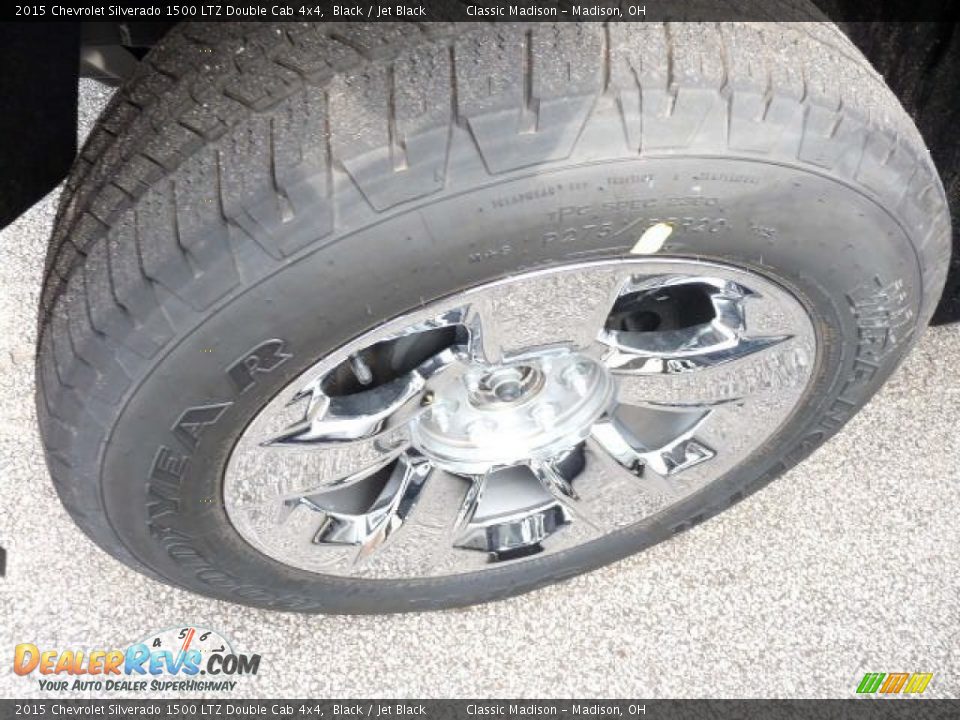2015 Chevrolet Silverado 1500 LTZ Double Cab 4x4 Black / Jet Black Photo #7