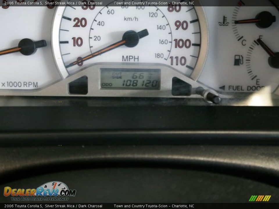2006 Toyota Corolla S Silver Streak Mica / Dark Charcoal Photo #32