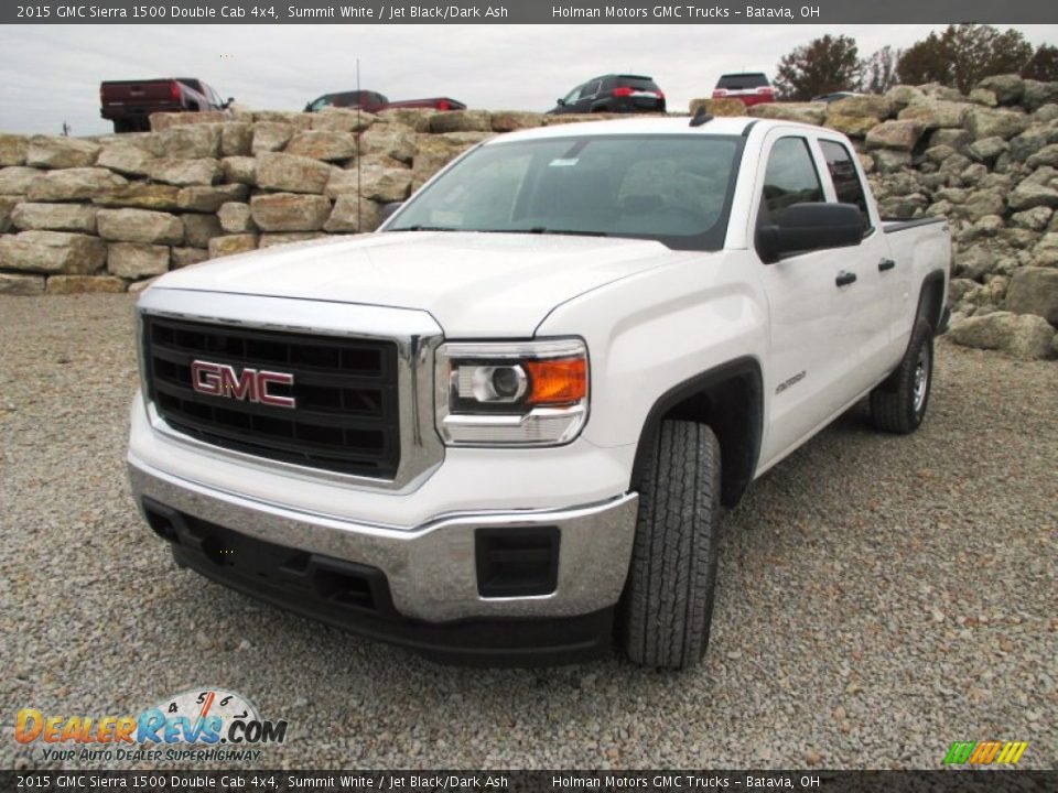 2015 GMC Sierra 1500 Double Cab 4x4 Summit White / Jet Black/Dark Ash Photo #2