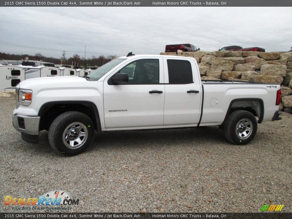 2015 GMC Sierra 1500 Double Cab 4x4 Summit White / Jet Black/Dark Ash Photo #3