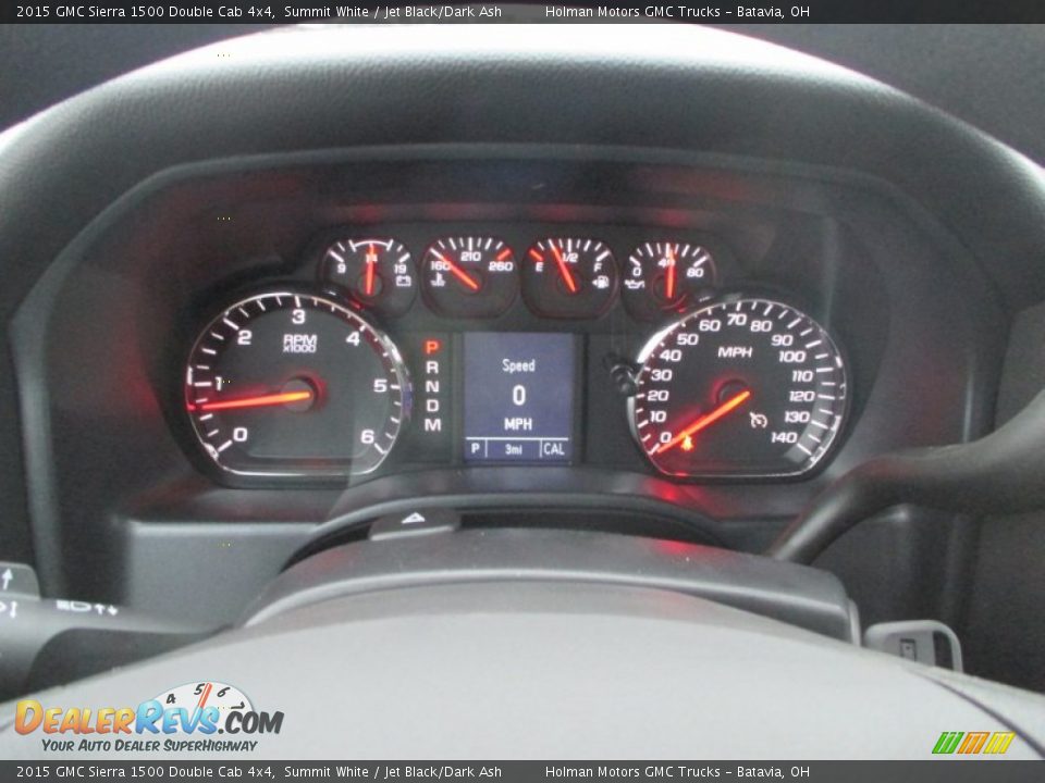 2015 GMC Sierra 1500 Double Cab 4x4 Summit White / Jet Black/Dark Ash Photo #12