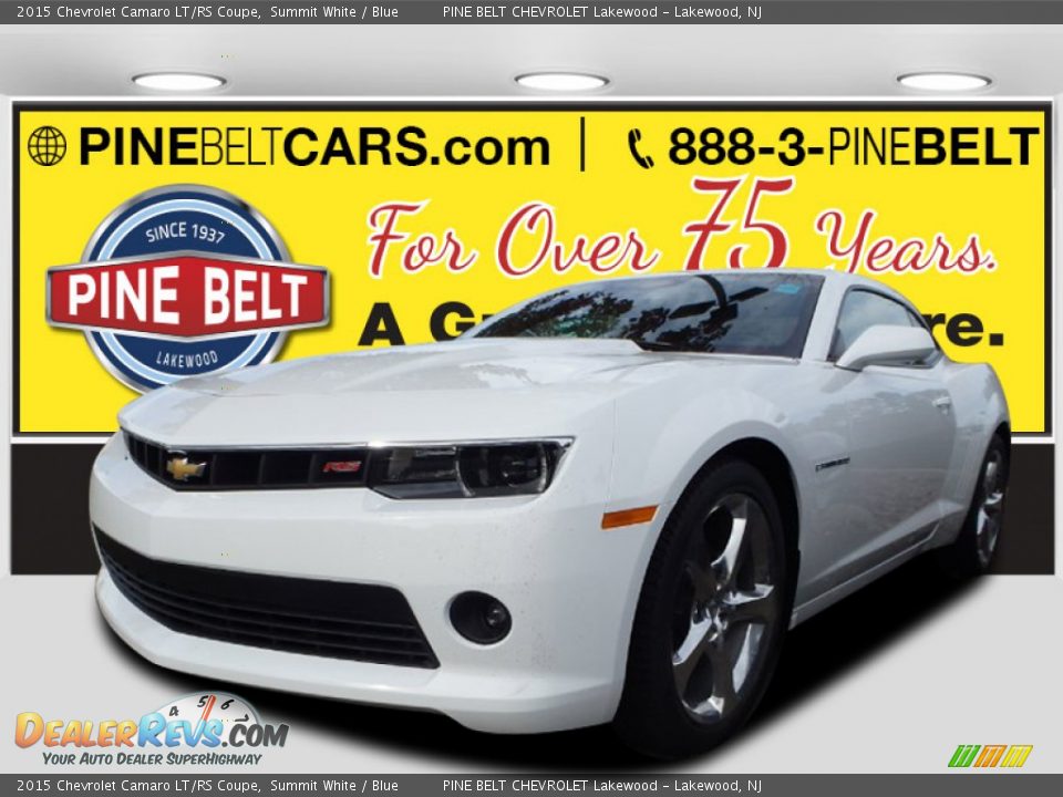 2015 Chevrolet Camaro LT/RS Coupe Summit White / Blue Photo #1