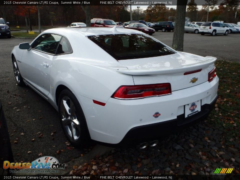2015 Chevrolet Camaro LT/RS Coupe Summit White / Blue Photo #2