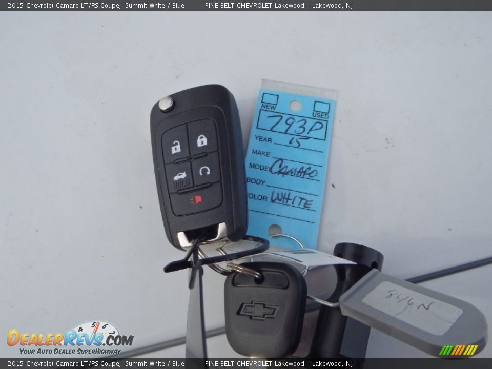 2015 Chevrolet Camaro LT/RS Coupe Summit White / Blue Photo #13