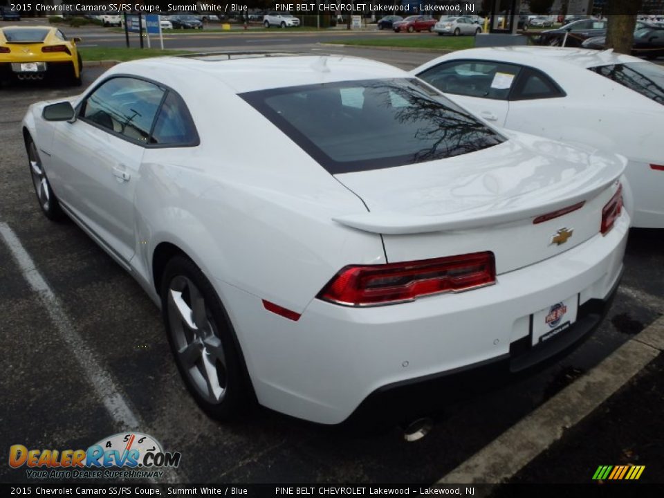 2015 Chevrolet Camaro SS/RS Coupe Summit White / Blue Photo #2