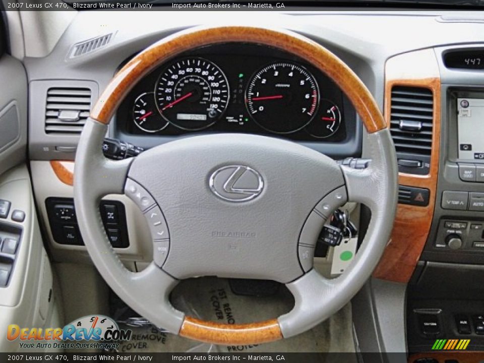 2007 Lexus GX 470 Blizzard White Pearl / Ivory Photo #35