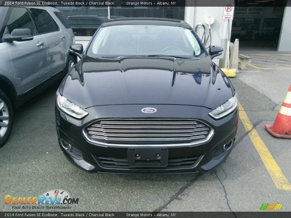 2014 Ford Fusion SE EcoBoost Tuxedo Black / Charcoal Black Photo #2