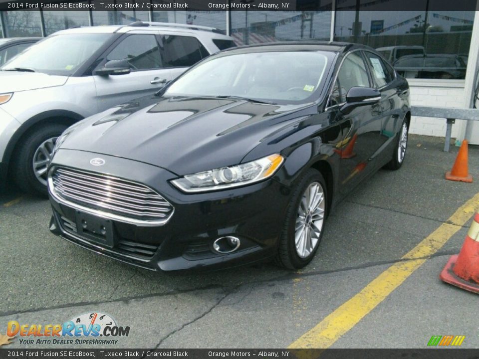 2014 Ford Fusion SE EcoBoost Tuxedo Black / Charcoal Black Photo #3