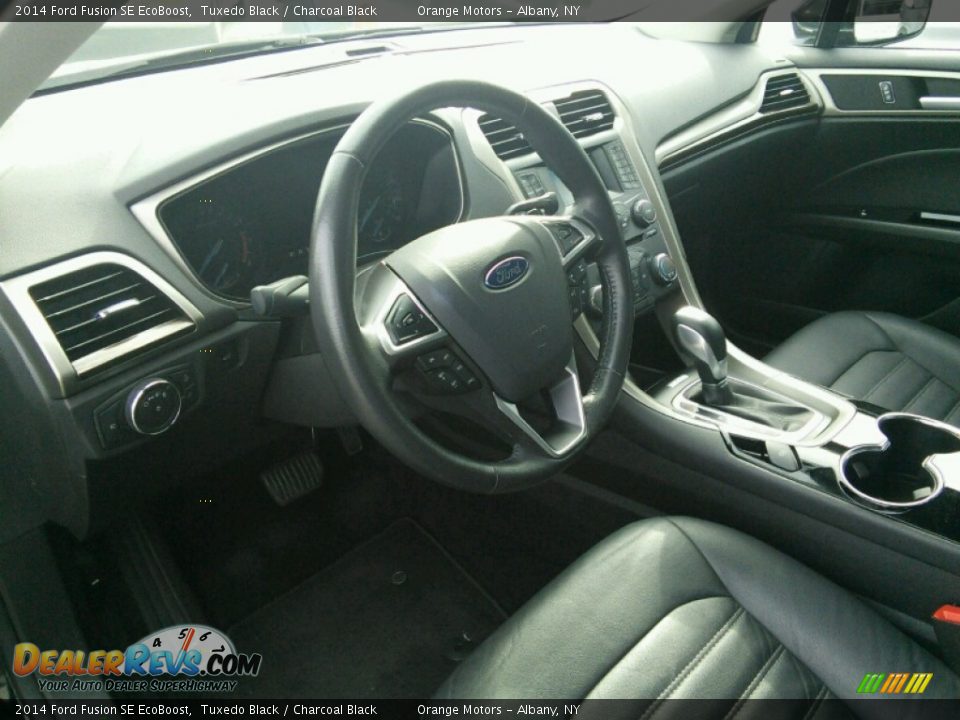 2014 Ford Fusion SE EcoBoost Tuxedo Black / Charcoal Black Photo #6