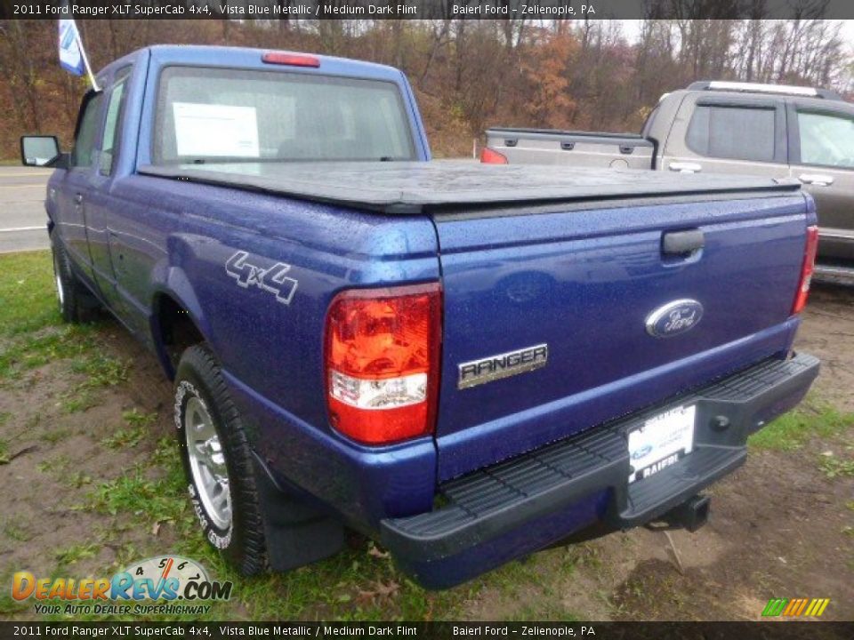 2011 Ford Ranger XLT SuperCab 4x4 Vista Blue Metallic / Medium Dark Flint Photo #5