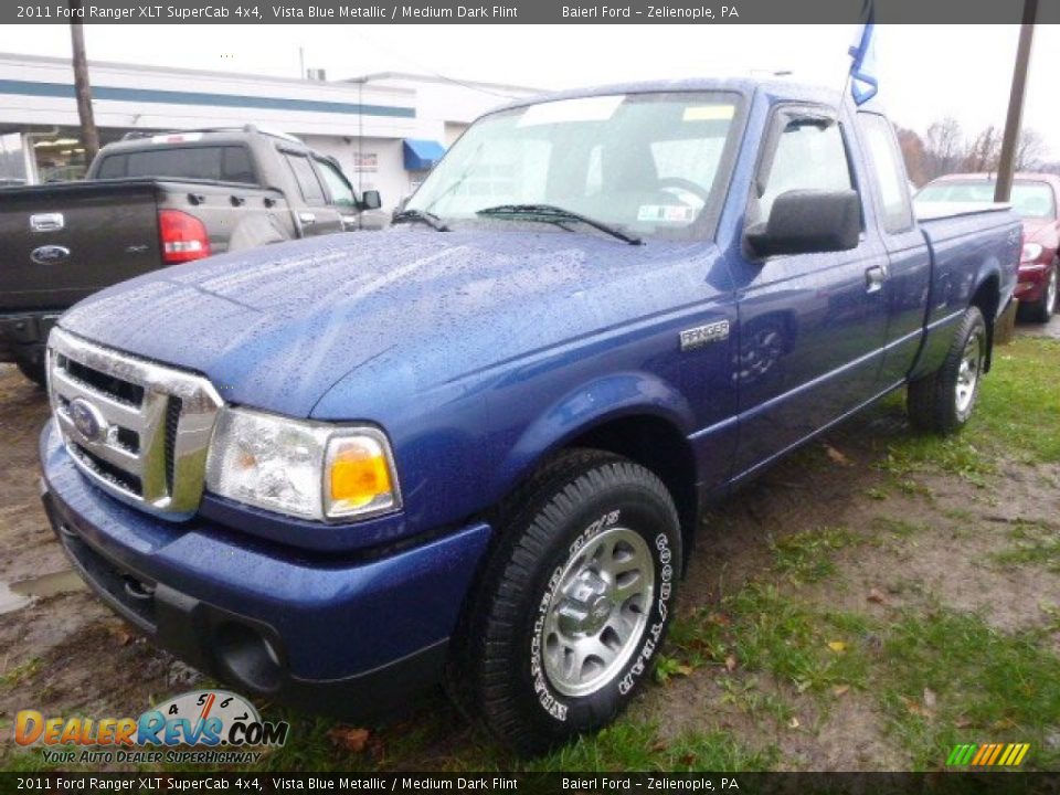 2011 Ford Ranger XLT SuperCab 4x4 Vista Blue Metallic / Medium Dark Flint Photo #7