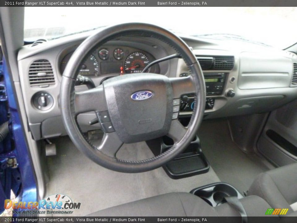2011 Ford Ranger XLT SuperCab 4x4 Vista Blue Metallic / Medium Dark Flint Photo #15