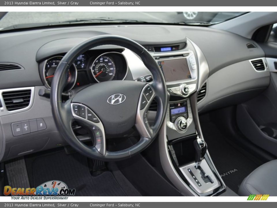 2013 Hyundai Elantra Limited Silver / Gray Photo #10
