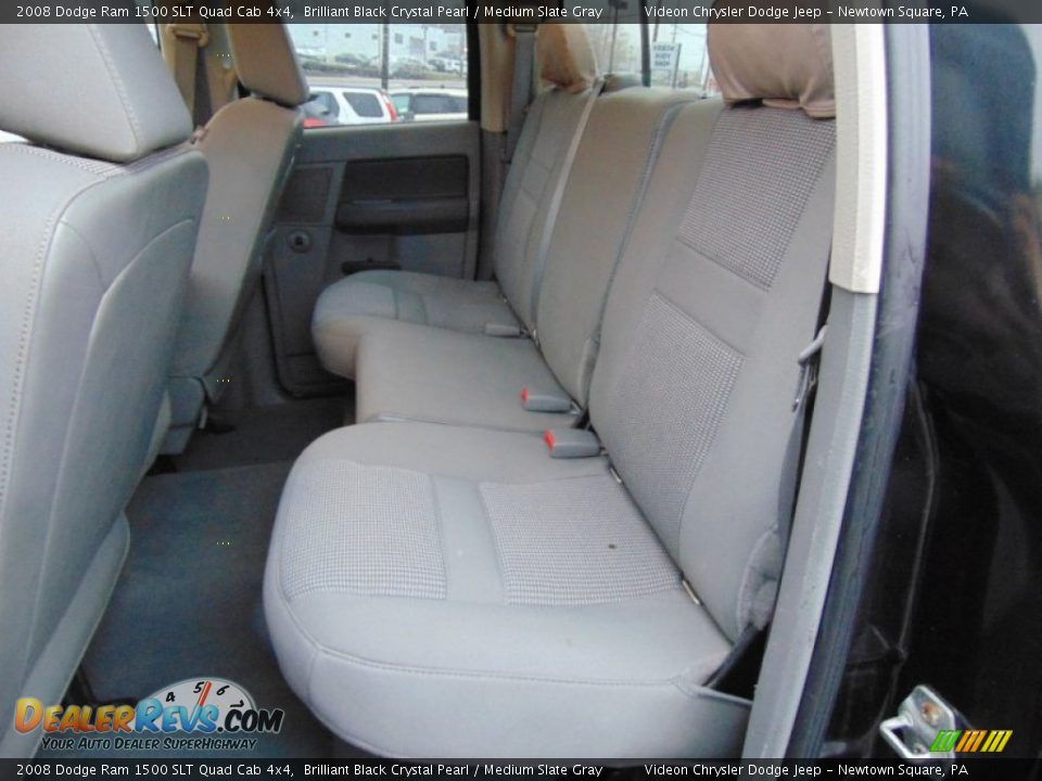 2008 Dodge Ram 1500 SLT Quad Cab 4x4 Brilliant Black Crystal Pearl / Medium Slate Gray Photo #22