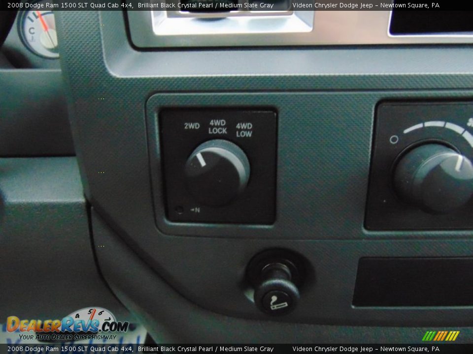 2008 Dodge Ram 1500 SLT Quad Cab 4x4 Brilliant Black Crystal Pearl / Medium Slate Gray Photo #25