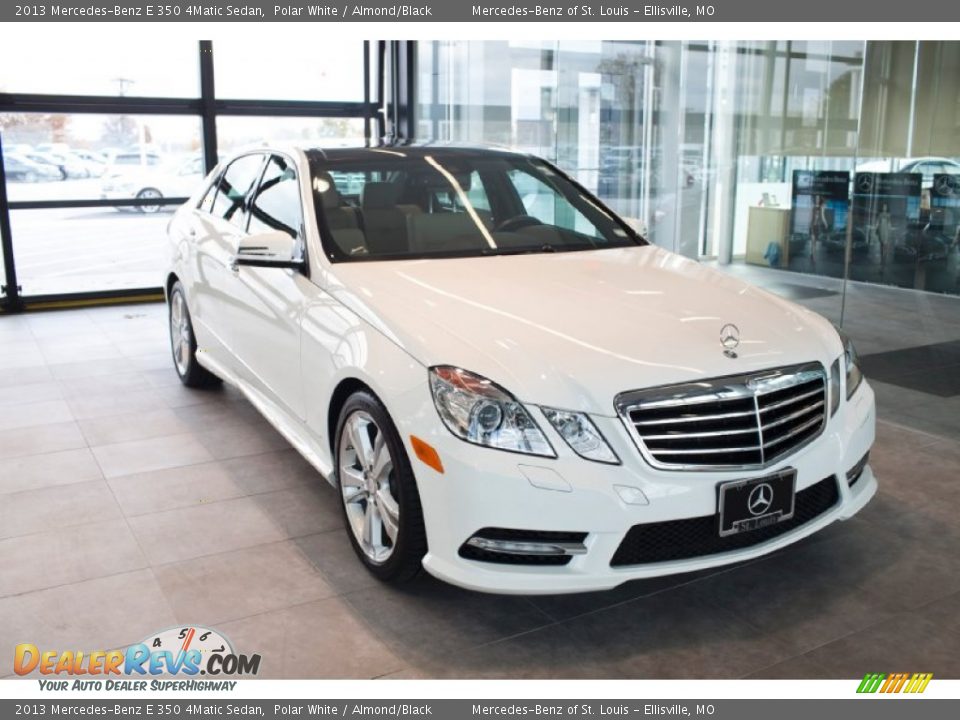 2013 Mercedes-Benz E 350 4Matic Sedan Polar White / Almond/Black Photo #1