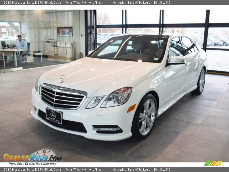 2013 Mercedes-Benz E 350 4Matic Sedan Polar White / Almond/Black Photo #2