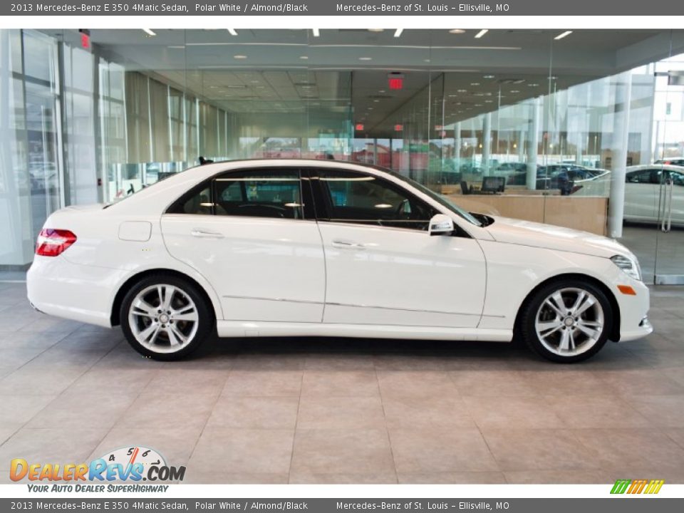 2013 Mercedes-Benz E 350 4Matic Sedan Polar White / Almond/Black Photo #3