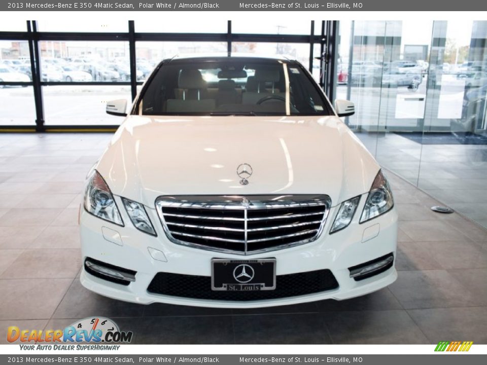 2013 Mercedes-Benz E 350 4Matic Sedan Polar White / Almond/Black Photo #6
