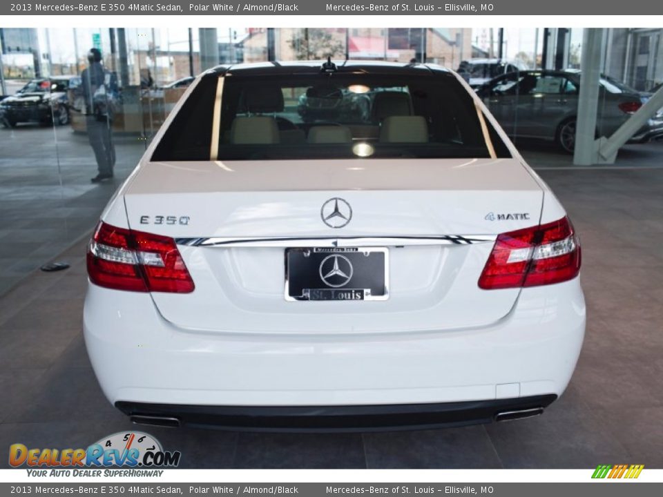 2013 Mercedes-Benz E 350 4Matic Sedan Polar White / Almond/Black Photo #7