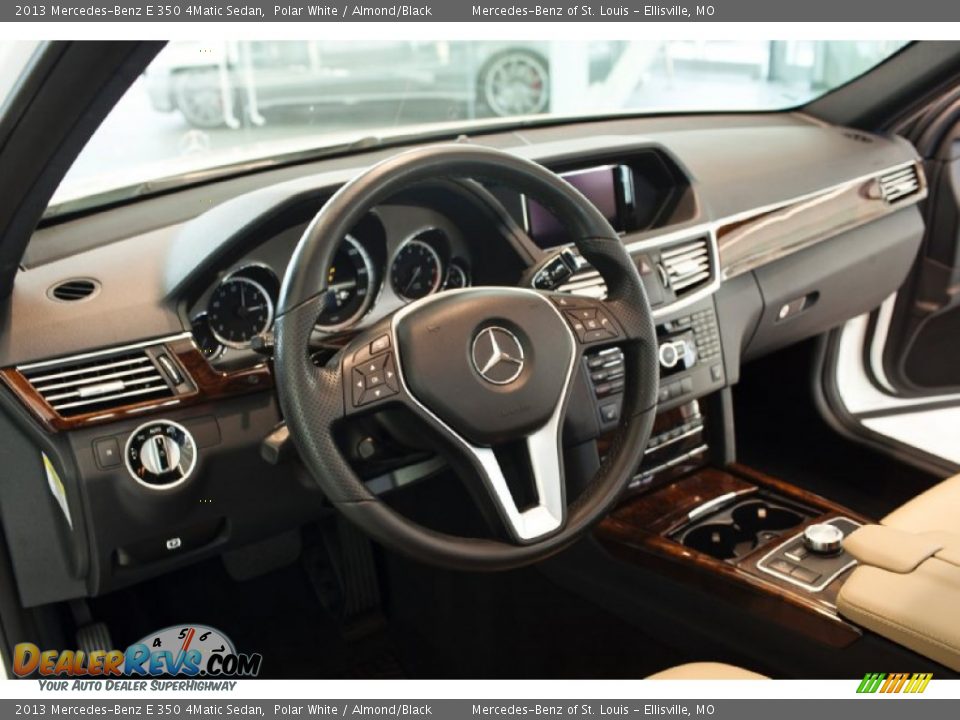 2013 Mercedes-Benz E 350 4Matic Sedan Polar White / Almond/Black Photo #19