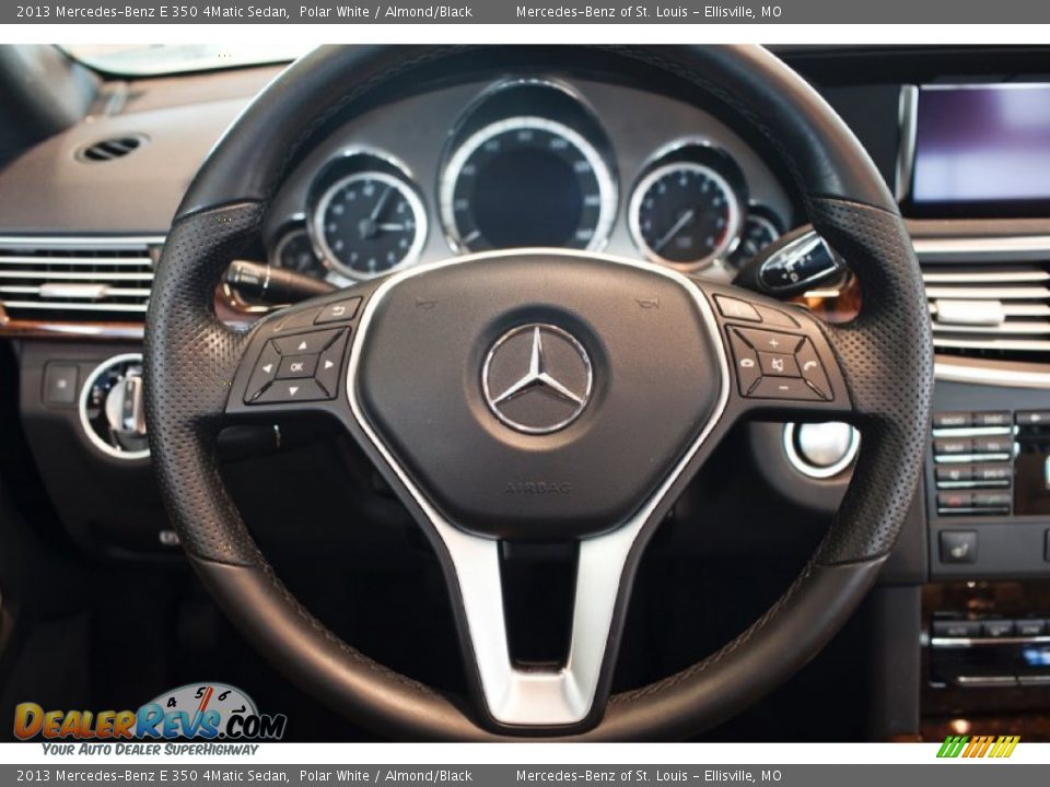2013 Mercedes-Benz E 350 4Matic Sedan Polar White / Almond/Black Photo #24