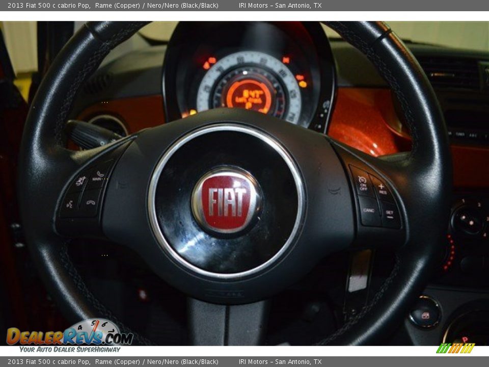 2013 Fiat 500 c cabrio Pop Rame (Copper) / Nero/Nero (Black/Black) Photo #15