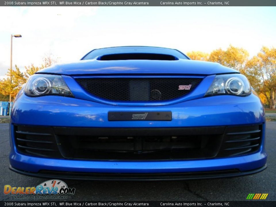 2008 Subaru Impreza WRX STi WR Blue Mica / Carbon Black/Graphite Gray Alcantara Photo #4