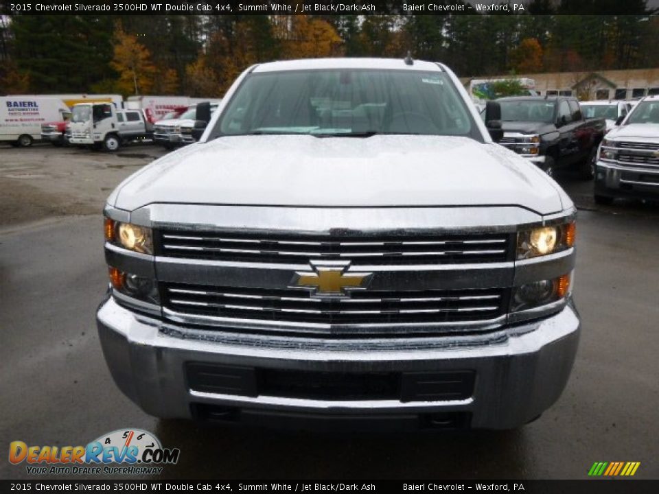 2015 Chevrolet Silverado 3500HD WT Double Cab 4x4 Summit White / Jet Black/Dark Ash Photo #3