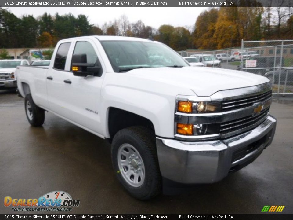 2015 Chevrolet Silverado 3500HD WT Double Cab 4x4 Summit White / Jet Black/Dark Ash Photo #4