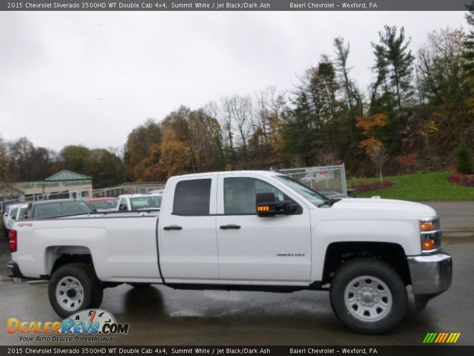 2015 Chevrolet Silverado 3500HD WT Double Cab 4x4 Summit White / Jet Black/Dark Ash Photo #5