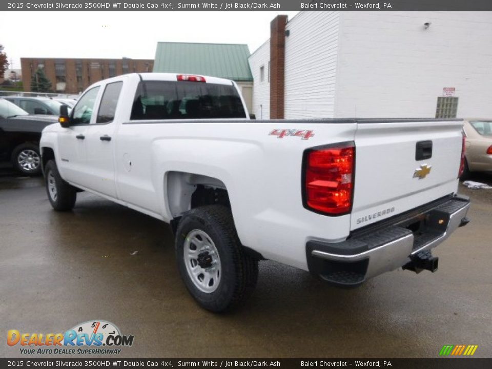 2015 Chevrolet Silverado 3500HD WT Double Cab 4x4 Summit White / Jet Black/Dark Ash Photo #8