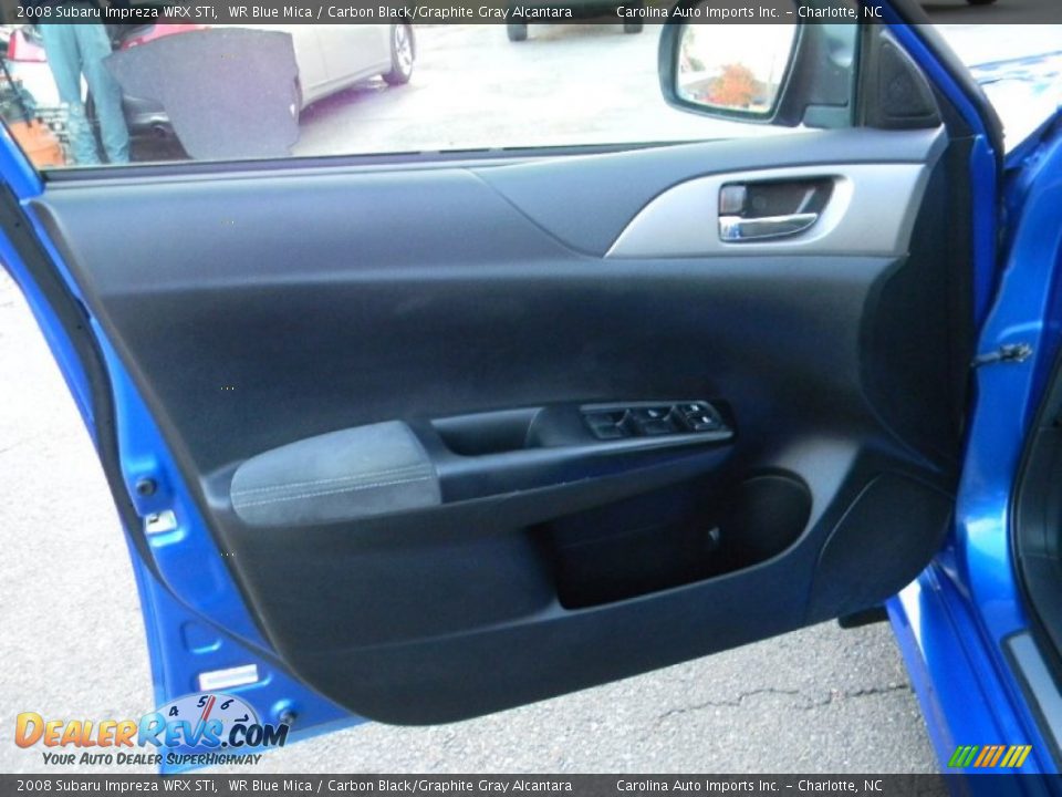 2008 Subaru Impreza WRX STi WR Blue Mica / Carbon Black/Graphite Gray Alcantara Photo #17