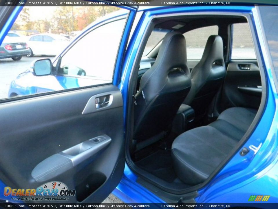 2008 Subaru Impreza WRX STi WR Blue Mica / Carbon Black/Graphite Gray Alcantara Photo #19