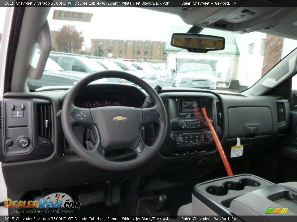 2015 Chevrolet Silverado 3500HD WT Double Cab 4x4 Summit White / Jet Black/Dark Ash Photo #12