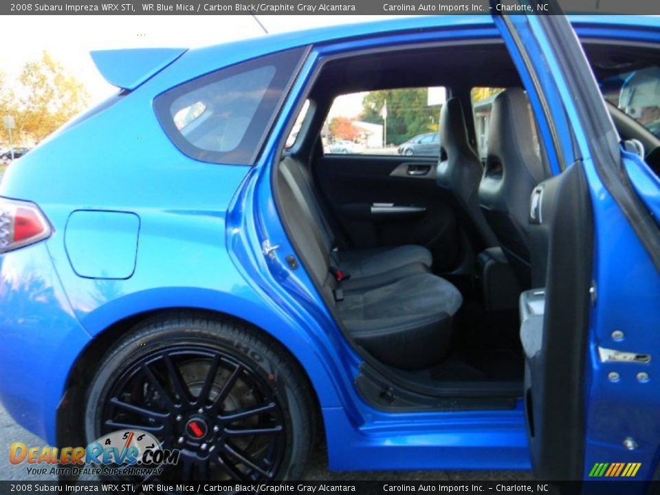 2008 Subaru Impreza WRX STi WR Blue Mica / Carbon Black/Graphite Gray Alcantara Photo #23