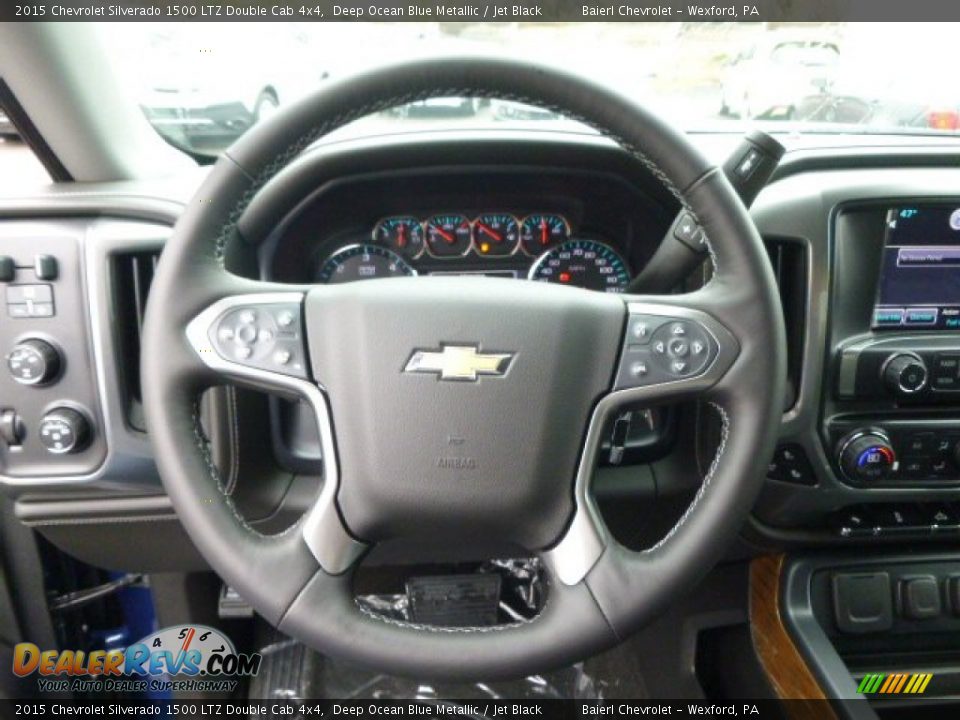 2015 Chevrolet Silverado 1500 LTZ Double Cab 4x4 Steering Wheel Photo #19