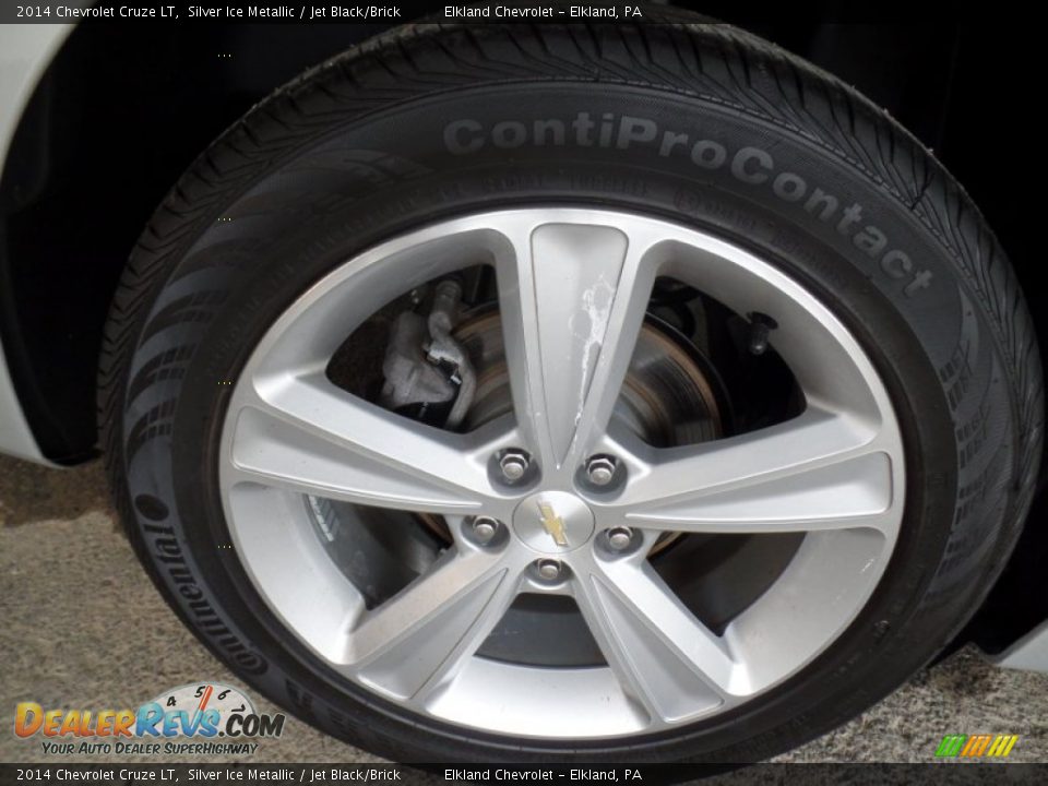 2014 Chevrolet Cruze LT Silver Ice Metallic / Jet Black/Brick Photo #10