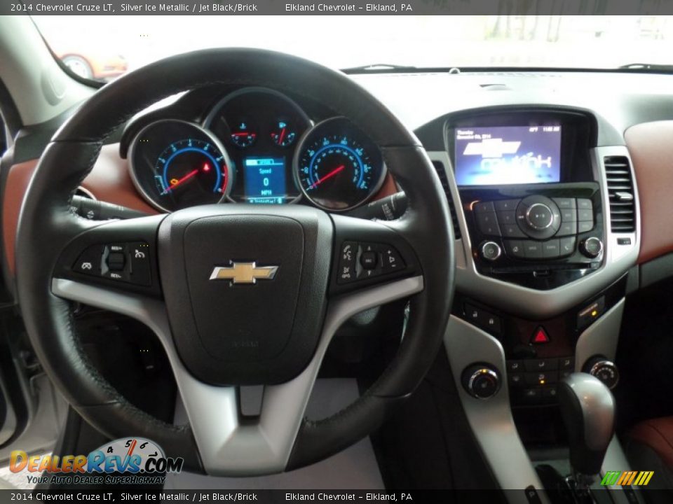 2014 Chevrolet Cruze LT Silver Ice Metallic / Jet Black/Brick Photo #17