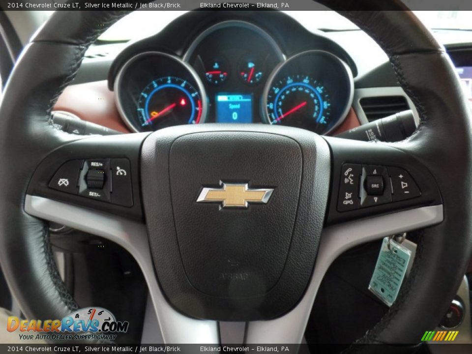 2014 Chevrolet Cruze LT Silver Ice Metallic / Jet Black/Brick Photo #18