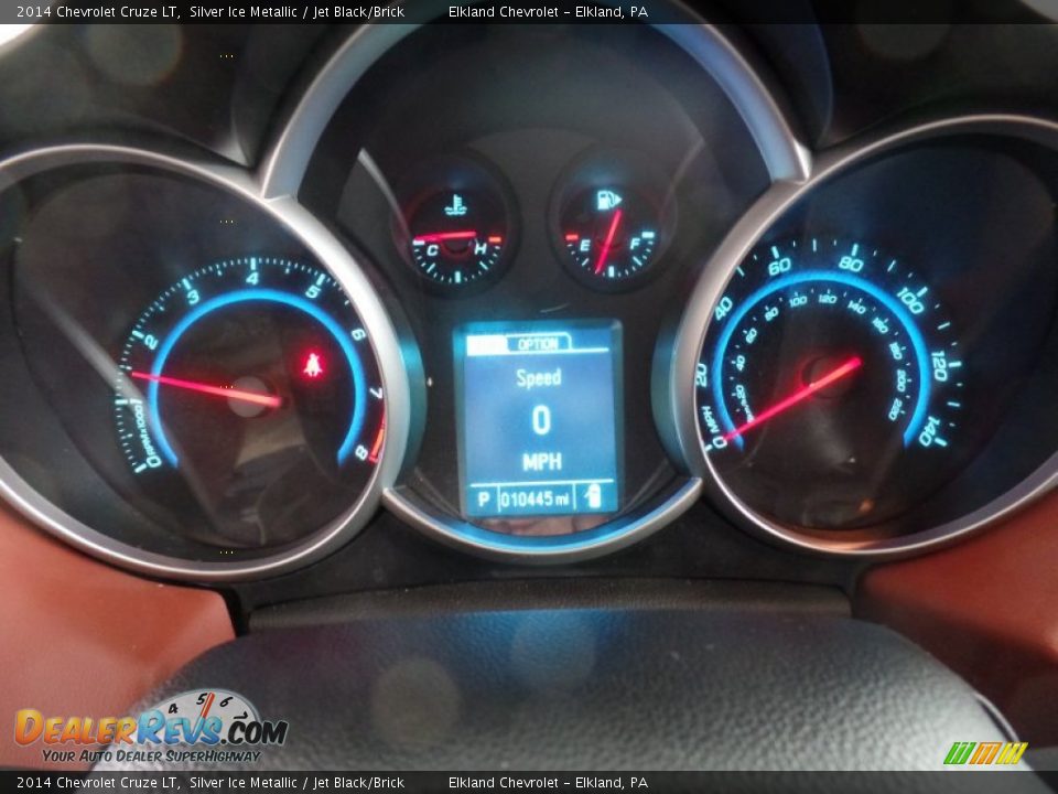 2014 Chevrolet Cruze LT Silver Ice Metallic / Jet Black/Brick Photo #22