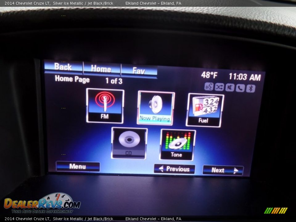 2014 Chevrolet Cruze LT Silver Ice Metallic / Jet Black/Brick Photo #26